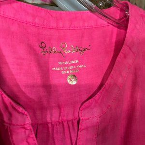 Lilly Pulitzer Tops - Lilly Pulitzer Bright pink Linen Tank top XS Lilly Pulitzer Tops - Lilly Pulitzer Bright pink Linen Tank top XS